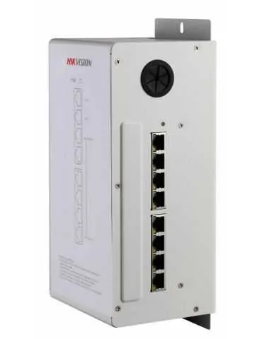 Video/audio distributor hikvision ds-kad606built-involtage-stabilizedpower 8 x 100mbps ports(6-ch supportingnetwork cablepowerin