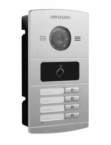 Post videointerfon color hikvision ds-kv8402-im 1.3 mpvilladoorstation aluminum ally camera Hikvision - 1