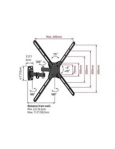 Suport perete barkan full motion tv wall mount 13-58  5 Barkan - 1 - Tik.ro