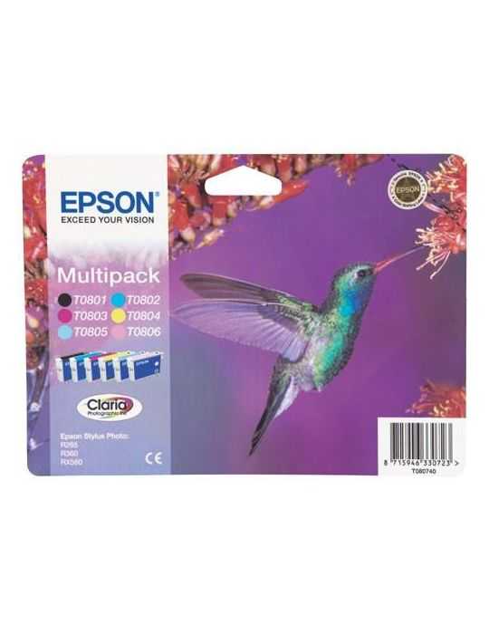Cartus cerneala epson t0807 multipack (cyanmagenayellowblacklight cyanlight magenta) capacitate 6x74ml Epson - 1