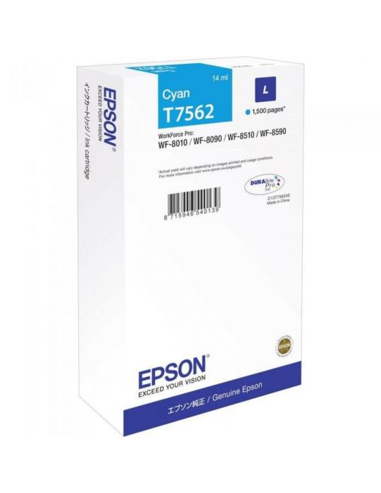 Cartus cerneala epson t75624 cyan capacitate 14ml 1500 pagini pentru Epson - 1