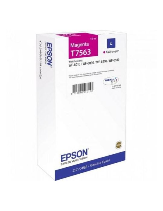 Cartus cerneala epson t75634 magenta capacitate 14ml 1500 pagini pentru Epson - 1