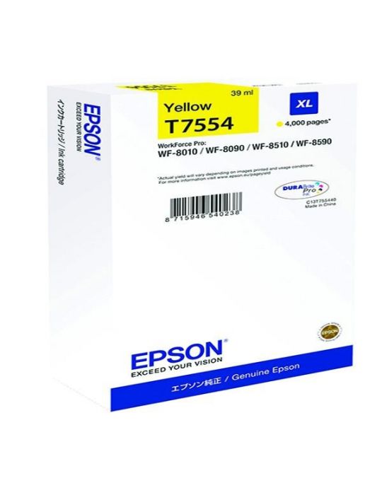 Cartus cerneala Epson T7554 XL Yellow Epson - 1
