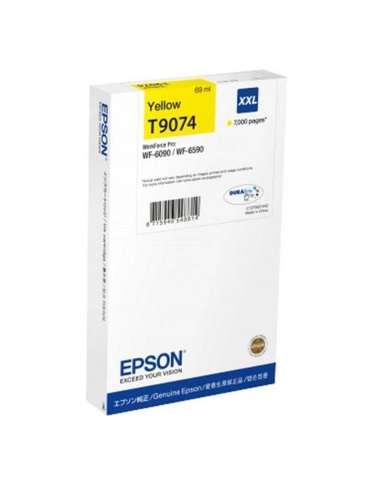 Cartus cerneala epson t9074 yellow capacitate 69ml pentru workforce pro Epson - 1