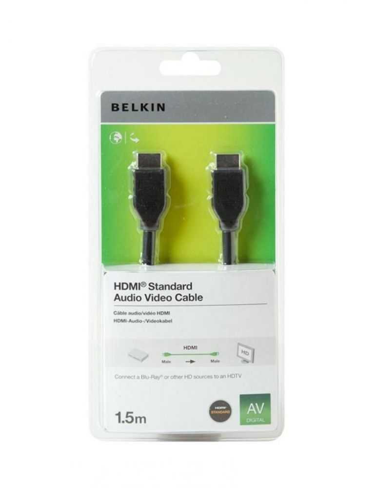 Belkin hdmi cable v1.4 1.5m specifications product colour black cable