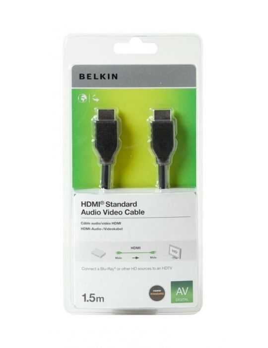 Belkin hdmi cable v1.4 1.5m  specifications  product colour black cable Belkin - 1