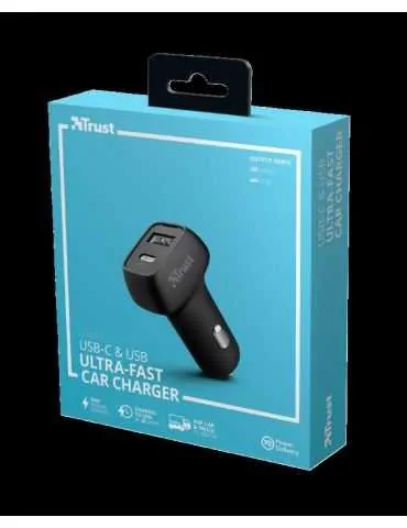 Incarcator rapid pentru masina qmax 30w ultra-fast dual usb wall Trust - 1