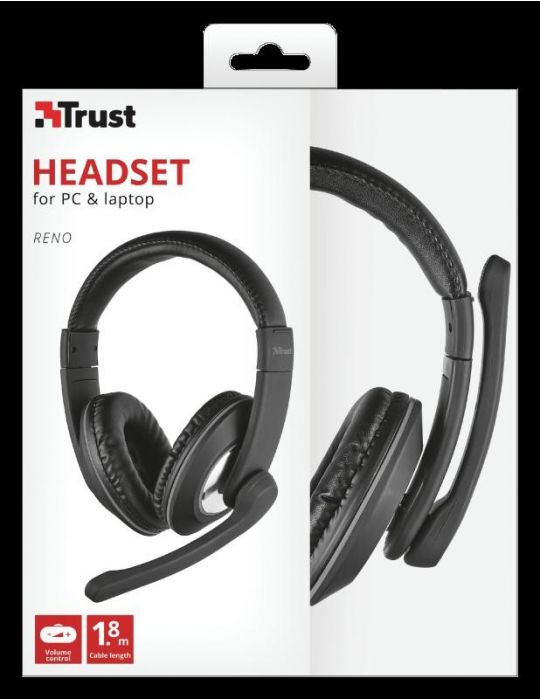 Casti cu microfon trust reno headset for pc and laptop Trust - 1