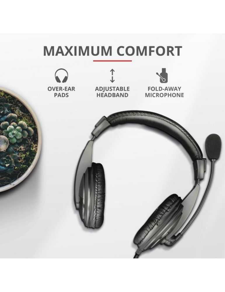 Casti cu microfon trust quasar headset for pc and laptop