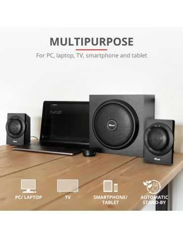 Sistem audio trust yuri 2.1 speaker set  specifications general height Trust - 1