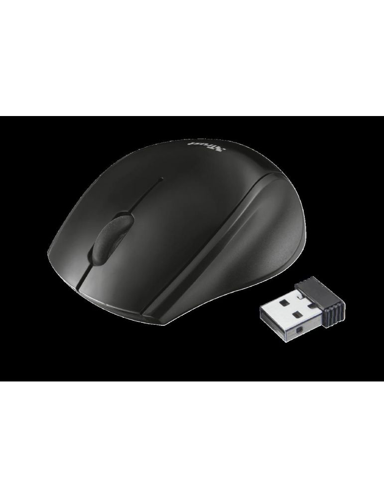 Mouse trust oni mircor pc sau nb wireless 2.4ghz optic 1600 dpi butoane/scroll 3/1 buton selectare viteza negru tr-21048 (includ