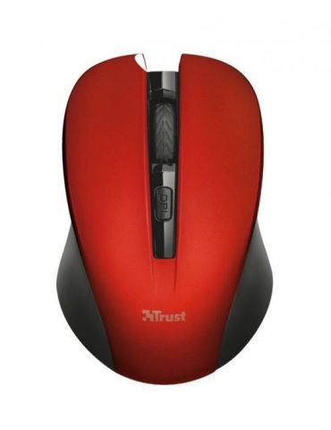 Mouse trust mydo silent click pc sau nb wireless 2.4ghz optic 1800 dpi butoane/scroll 4/1 buton selectare viteza rosu tr-21871 (