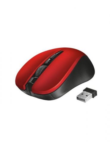 Mouse trust mydo silent click pc sau nb wireless 2.4ghz optic 1800 dpi butoane/scroll 4/1 buton selectare viteza rosu tr-21871 (
