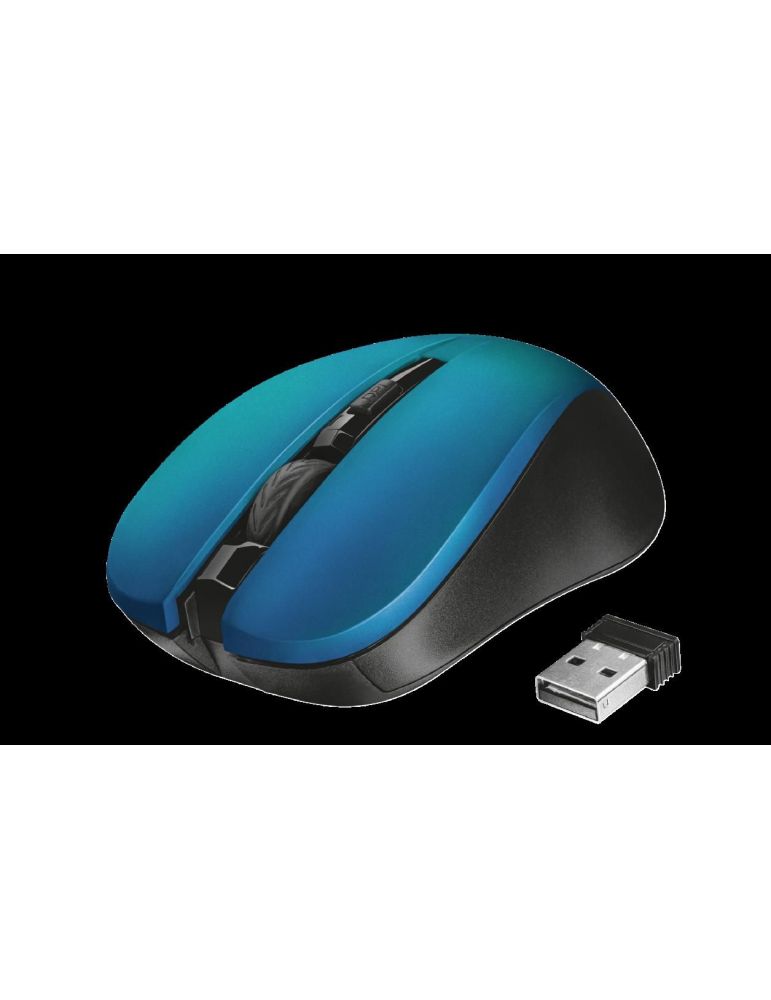 Mouse trust mydo silent click pc sau nb wireless 2.4ghz optic 1800 dpi butoane/scroll 4/1 buton selectare viteza albastru tr-218