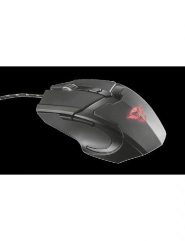 Mouse trust gxt 101 gav gaming cu fir usb optic 4800 dpi butoane/scroll 6/1 iluminare buton selectare viteza negru tr-21044 (inc