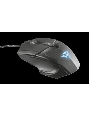 Mouse trust gxt 101 gav gaming cu fir usb optic 4800 dpi butoane/scroll 6/1 iluminare buton selectare viteza negru tr-21044 (inc