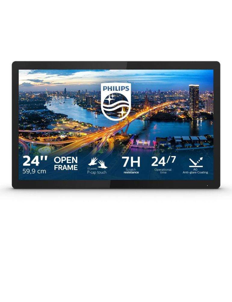 Philips B Line 242B1TFL/00 monitoare cu ecran tactil 60,5 cm (23.8") 1920 x 1080 Pixel Multi-touch Negru