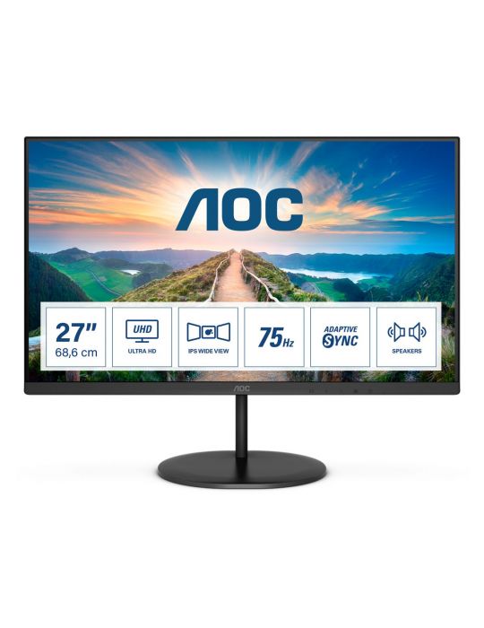 AOC V4 U27V4EA monitoare LCD 68,6 cm (27") 3840 x 2160 Pixel 4K Ultra HD LED Negru Aoc - 1