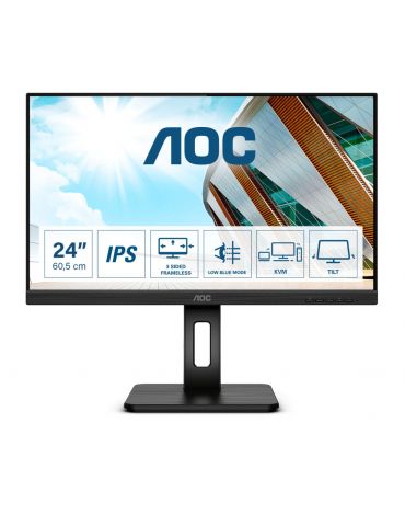 AOC P2 24P2C LED display 60,5 cm (23.8") 1920 x 1080 Pixel Full HD Negru Aoc - 1 - Tik.ro