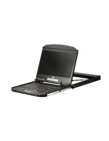 Aten CL3700NW-ATA-AG switch-uri pentru tastatură, mouse și monitor (KVM) Raft pentru montat echipamente Negru Aten - 1 - Tik.ro