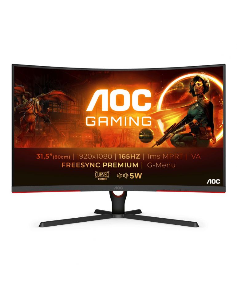 AOC C32G3AE/BK monitoare LCD 80 cm (31.5") 1920 x 1080 Pixel Full HD LED Negru, Roşu