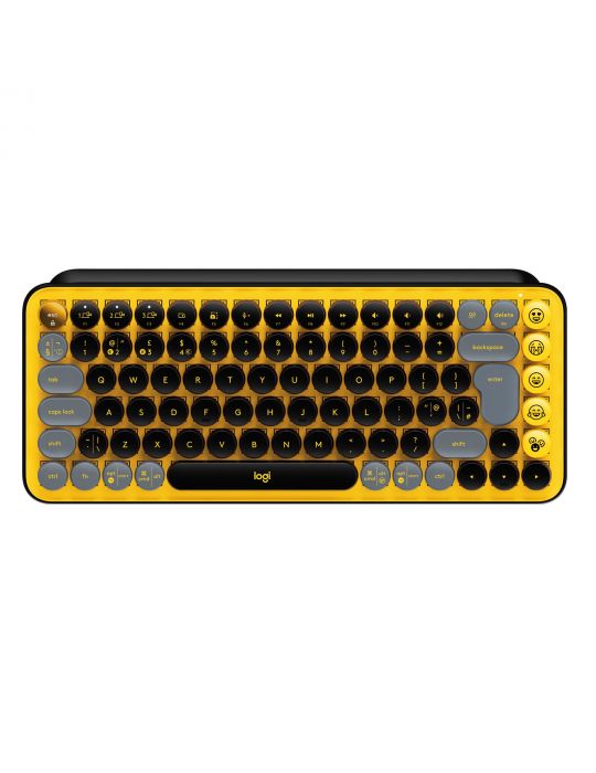 Logitech POP Keys Wireless Mechanical Keyboard With Emoji Keys tastaturi Bluetooth QWERTY Englez Galben Logitech - 1