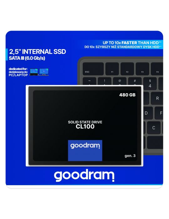 SSD Goodram CL100 G3 480GB, SATA3, 2.5inch, Negru Goodram - 8