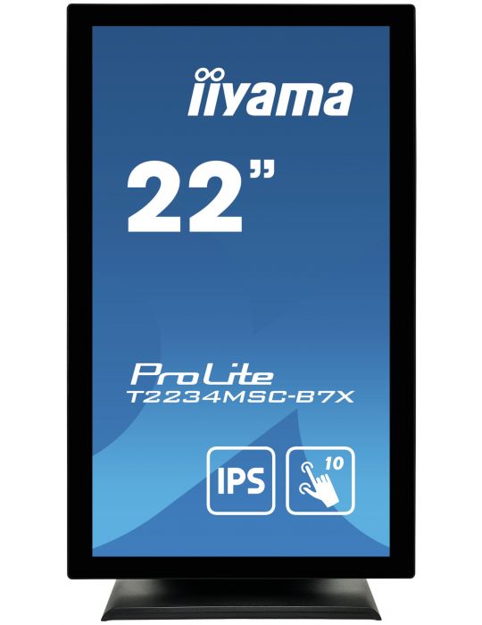 iiyama ProLite T2234MSC-B7X monitoare cu ecran tactil 54,6 cm (21.5") 1920 x 1080 Pixel Multi-touch Negru Iiyama - 2