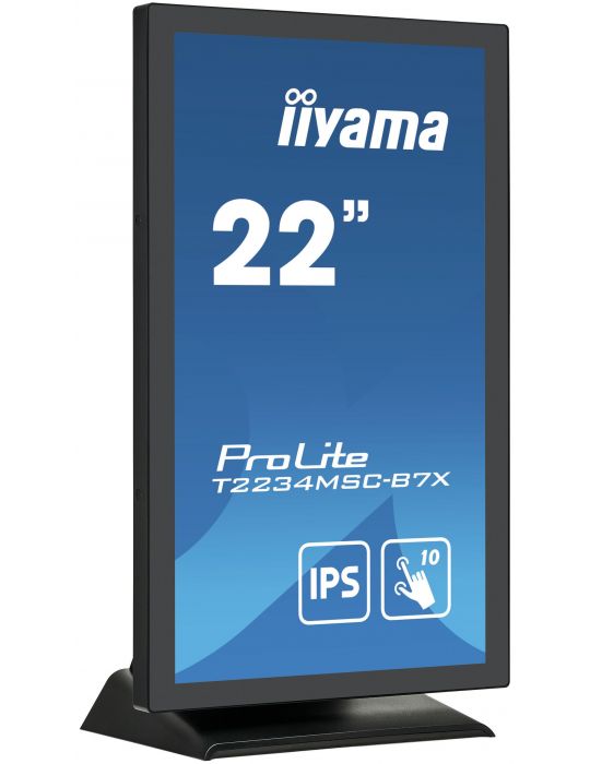 iiyama ProLite T2234MSC-B7X monitoare cu ecran tactil 54,6 cm (21.5") 1920 x 1080 Pixel Multi-touch Negru Iiyama - 3