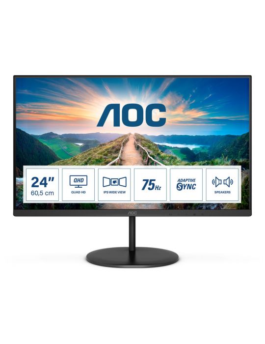 AOC V4 Q24V4EA LED display 60,5 cm (23.8") 2560 x 1440 Pixel 2K Ultra HD Negru Aoc - 1