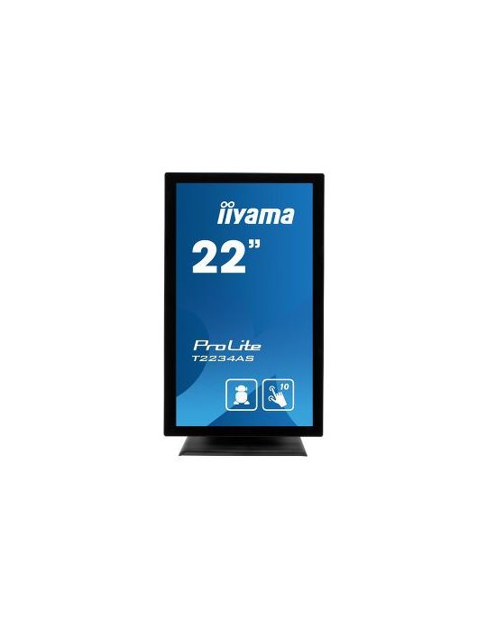 iiyama ProLite T2234AS-B1 monitoare cu ecran tactil 54,6 cm (21.5") 1920 x 1080 Pixel Multi-touch Multi-gestual Negru Iiyama - 2
