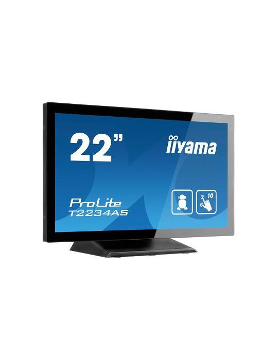 iiyama ProLite T2234AS-B1 monitoare cu ecran tactil 54,6 cm (21.5") 1920 x 1080 Pixel Multi-touch Multi-gestual Negru Iiyama - 3