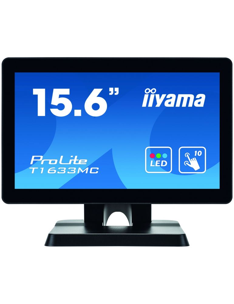Monitor LED Touchscreen Iiyama ProLite T1633MC-B1, 15.6inch, 1366x768, 60Hz, 6ms, Black