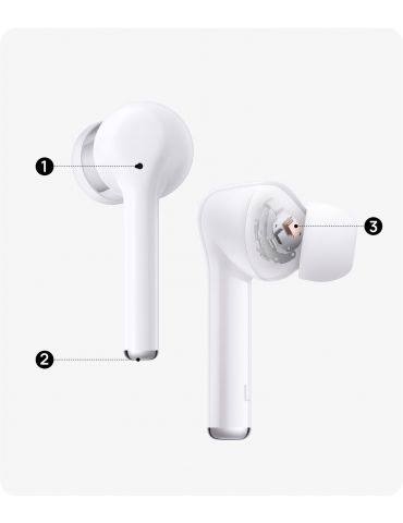 Huawei 3i Căști Fără fir În ureche Calls/Music USB tip-C Bluetooth Alb Huawei - 5
