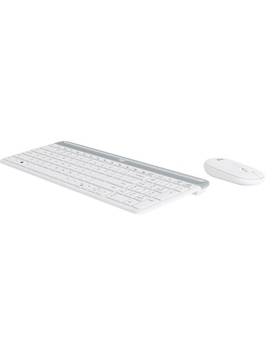 Logitech Slim Wireless Keyboard and Mouse Combo MK470 tastaturi USB QWERTY Englez Alb Logitech - 2