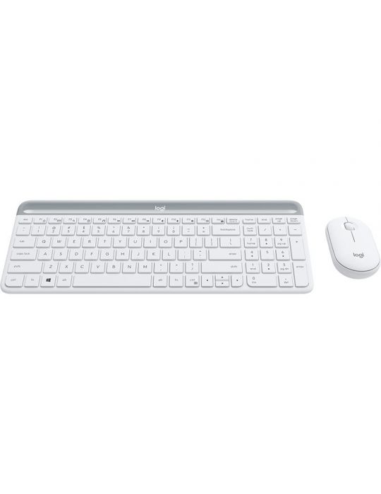 Logitech Slim Wireless Keyboard and Mouse Combo MK470 tastaturi USB QWERTY Englez Alb Logitech - 5