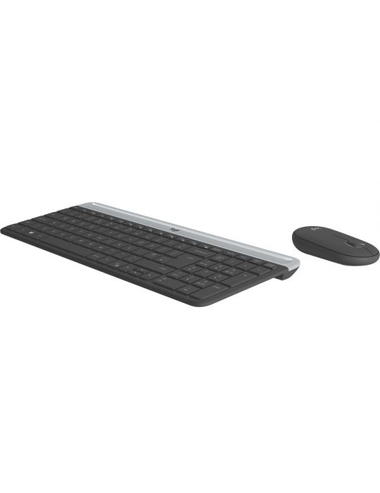 Logitech Slim Wireless Keyboard and Mouse Combo MK470 tastaturi USB QWERTY Englez Grafit Logitech - 2
