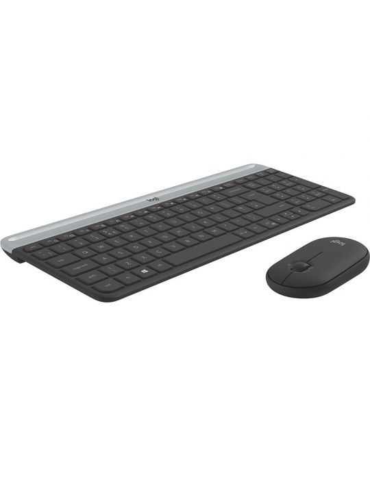 Logitech Slim Wireless Keyboard and Mouse Combo MK470 tastaturi USB QWERTY Englez Grafit Logitech - 6