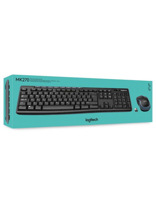 Logitech Wireless Combo MK270 tastaturi USB QWERTY Englez Negru Logitech - 7