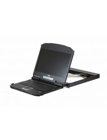 Aten CL3800NW-ATA-AG switch-uri pentru tastatură, mouse și monitor (KVM) Raft pentru montat echipamente Negru Aten - 1 - Tik.ro