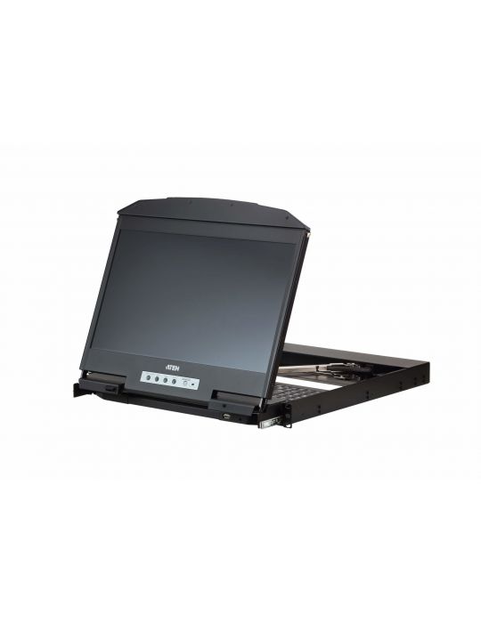 Aten CL3800NW-ATA-AG switch-uri pentru tastatură, mouse și monitor (KVM) Raft pentru montat echipamente Negru Aten - 2