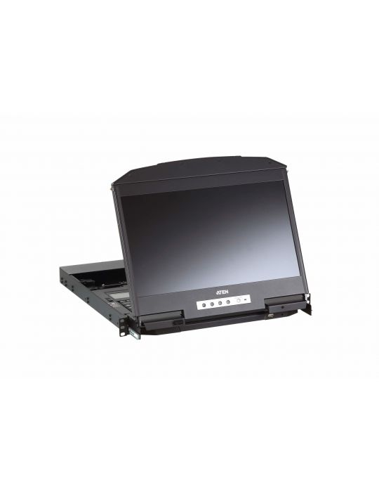 Aten CL3800NW-ATA-AG switch-uri pentru tastatură, mouse și monitor (KVM) Raft pentru montat echipamente Negru Aten - 5
