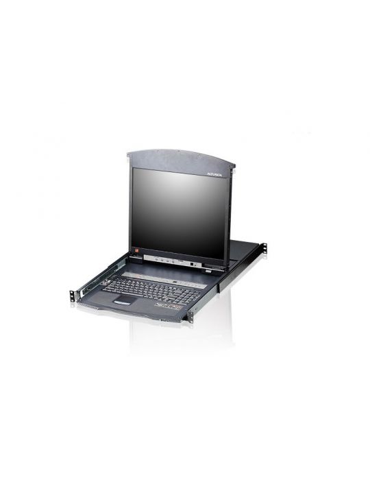 Aten KL1516AN-AXA-AG switch-uri pentru tastatură, mouse și monitor (KVM) Raft pentru montat echipamente Negru Aten - 1