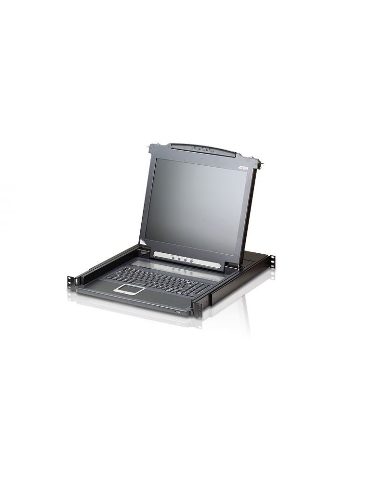 Aten CL1008M-ATA-AG switch-uri pentru tastatură, mouse și monitor (KVM) Raft pentru montat echipamente Negru