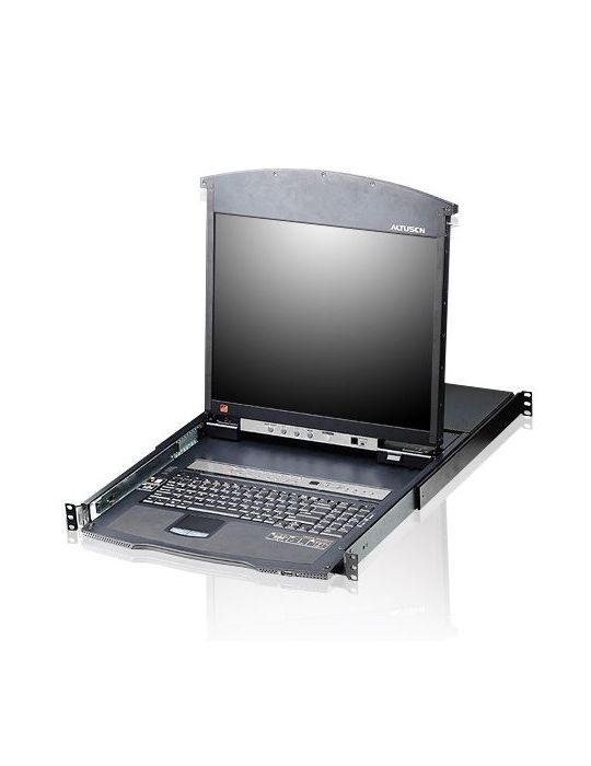 Aten KL1508AN-AXA-AG switch-uri pentru tastatură, mouse și monitor (KVM) Raft pentru montat echipamente Negru Aten - 1