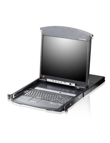 Aten KL1516AIM-AXA-AG switch-uri pentru tastatură, mouse și monitor (KVM) Raft pentru montat echipamente Negru Aten - 1