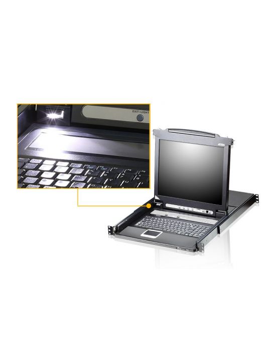 ATEN CL5716N-ATA-XG switch-uri pentru tastatură, mouse și monitor (KVM) Raft pentru montat echipamente Negru Aten - 3