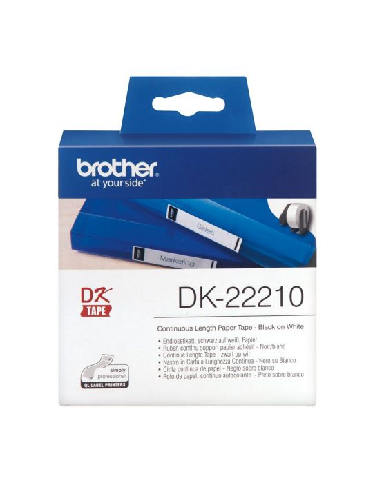 Brother DK-22210 benzi pentru etichete Negru pe alb Brother - 2
