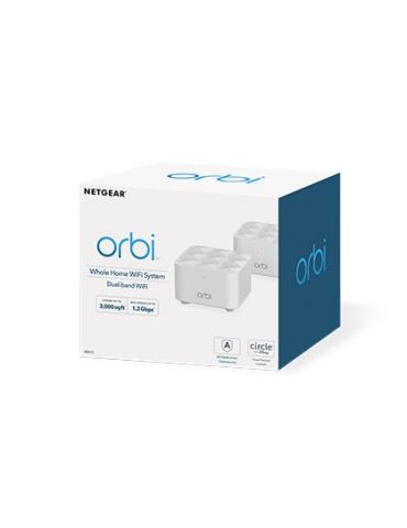 NETGEAR Orbi WiFi System (RBK12) AC1200 router wireless Gigabit Ethernet Bandă dublă (2.4 GHz/ 5 GHz) 4G Alb Netgear - 5