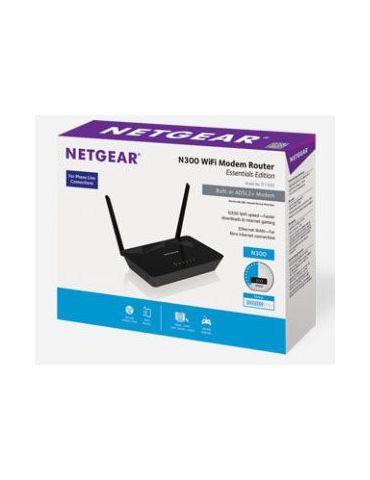 NETGEAR D1500 router wireless Fast Ethernet Bandă unică (2.4 GHz) 4G Negru Netgear - 5
